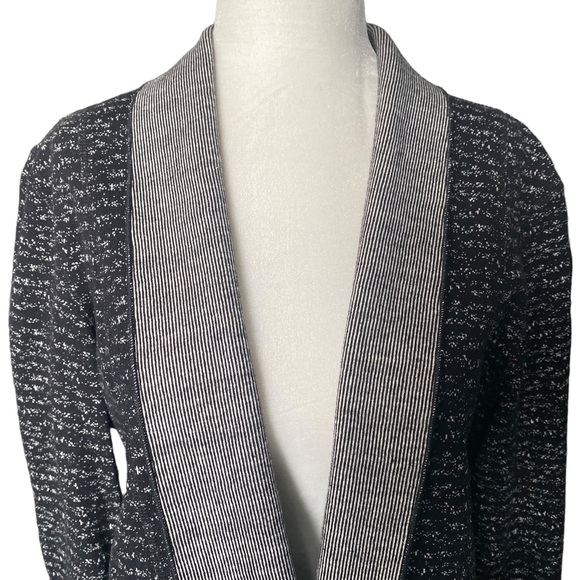 Tribal Open Front Black and White Cardigan PS - Picture 2 of 16